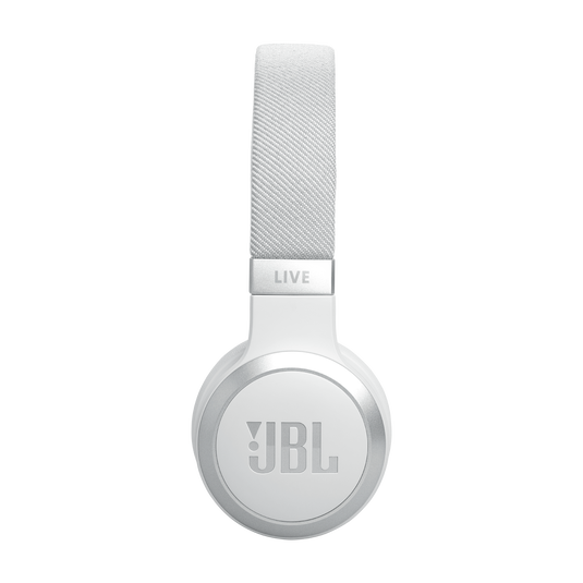 JBL Live 670NC - White - Wireless On-Ear Headphones with True Adaptive Noise Cancelling - Left image number null
